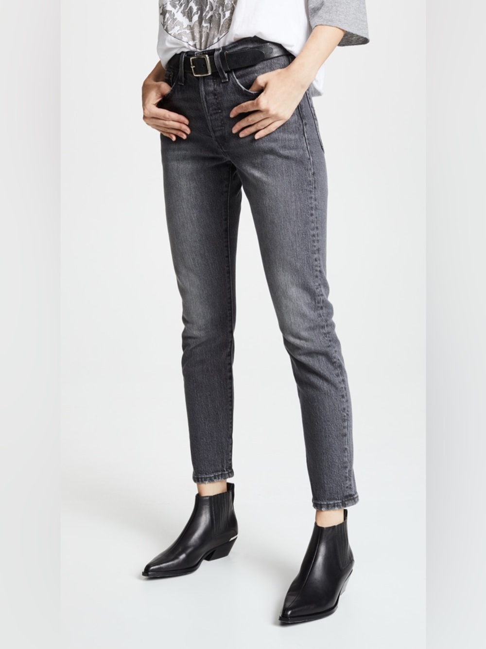 LEVI’S 501 S Skinny Women’s Coal Black / Grey Jeans W26 L28